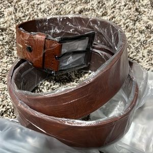 Mens embossed detail belt